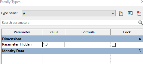 Solved: HowTo Grey out parameter without formula - Autodesk Community