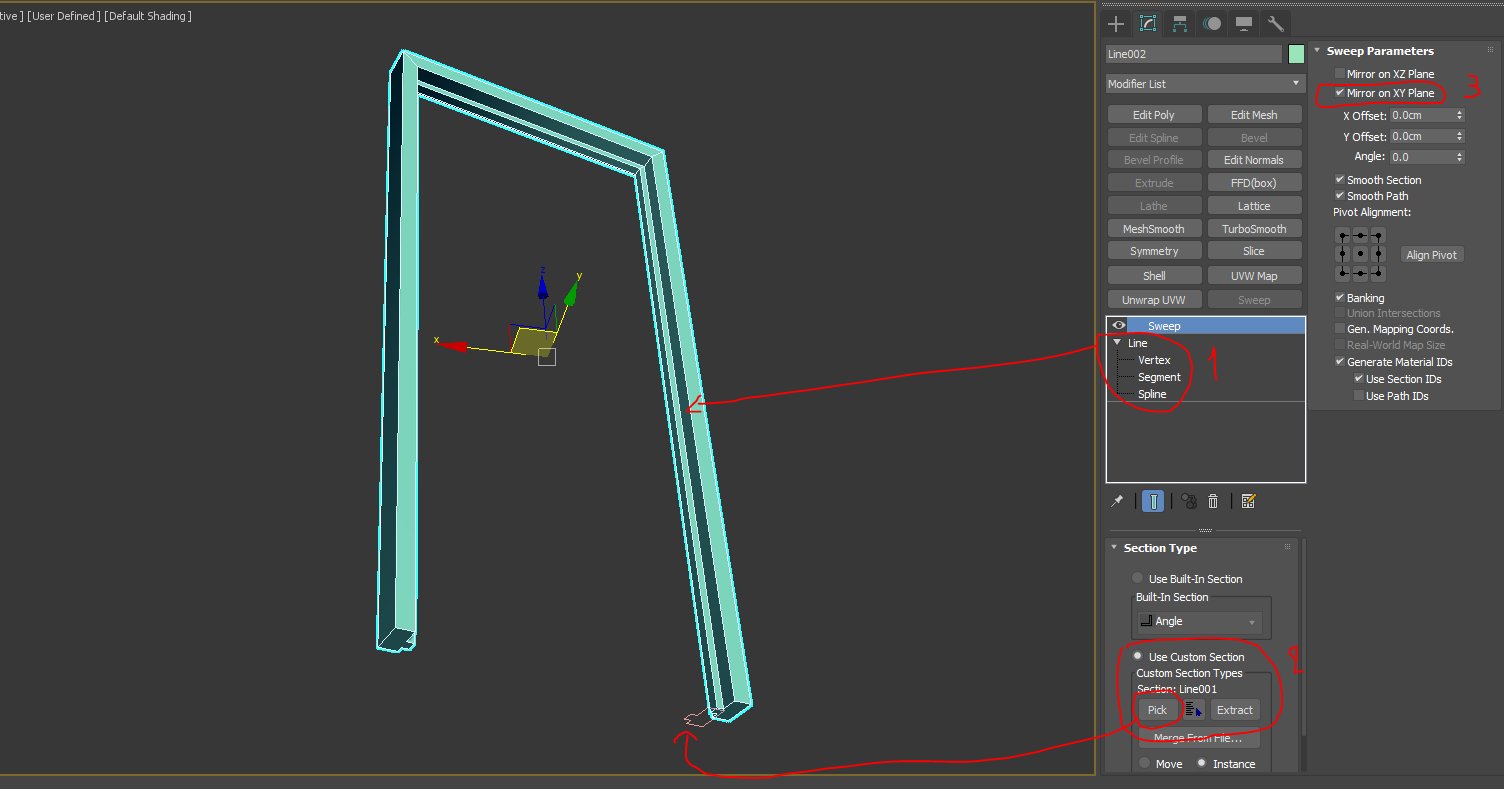 Need Help with Sweep Modifier - Autodesk Community - 3ds Max