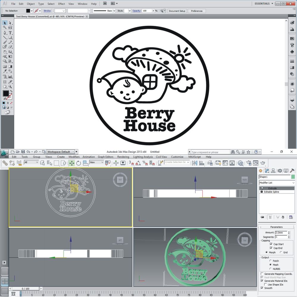 3ds Max 2013 and Illustrator logos: a nightmare. - Autodesk Community