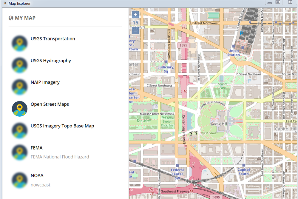 Use Map Explorer to access OSM.