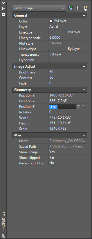 Autocad 2018 properties