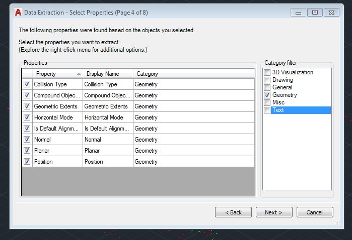 DATAEXTRACTION Geometry - Autodesk Community