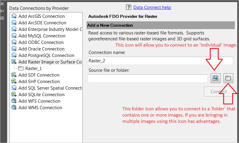 1-Using Data Connect palette, connect to the folder that contains all your images.