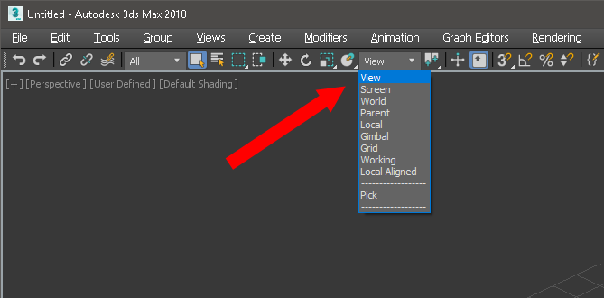 Setting reference coordinate system with main tool bar docked on right side  - Autodesk Community - 3ds Max