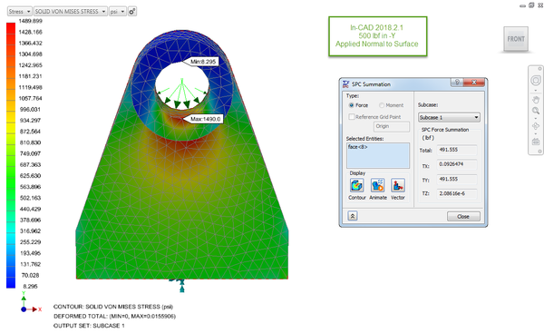 Bearing load Normal to Surface