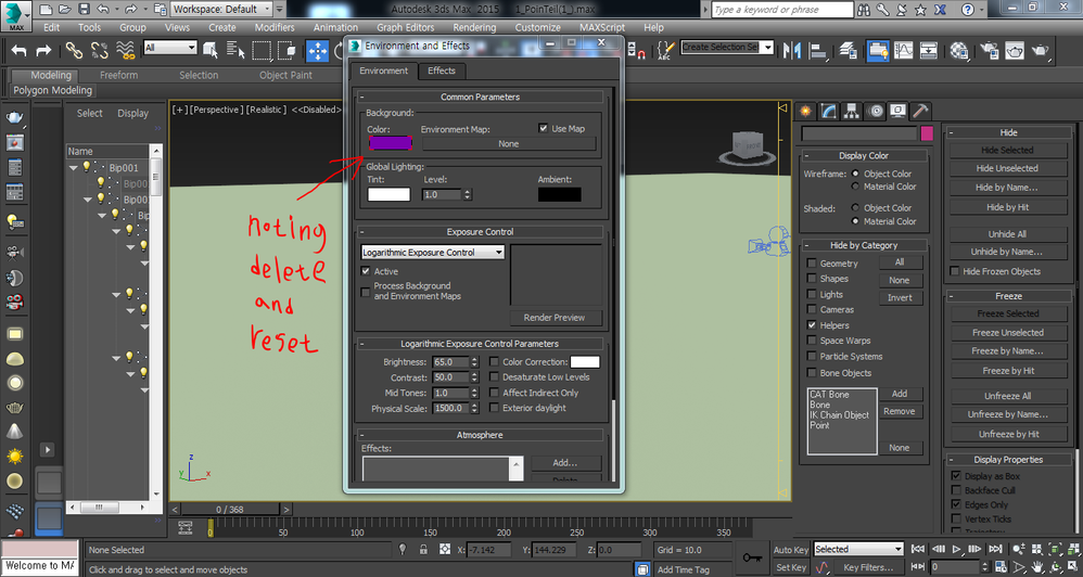 Environment and Effects -> Background -> Color 's Key is not Delete?? -  Autodesk Community - 3ds Max