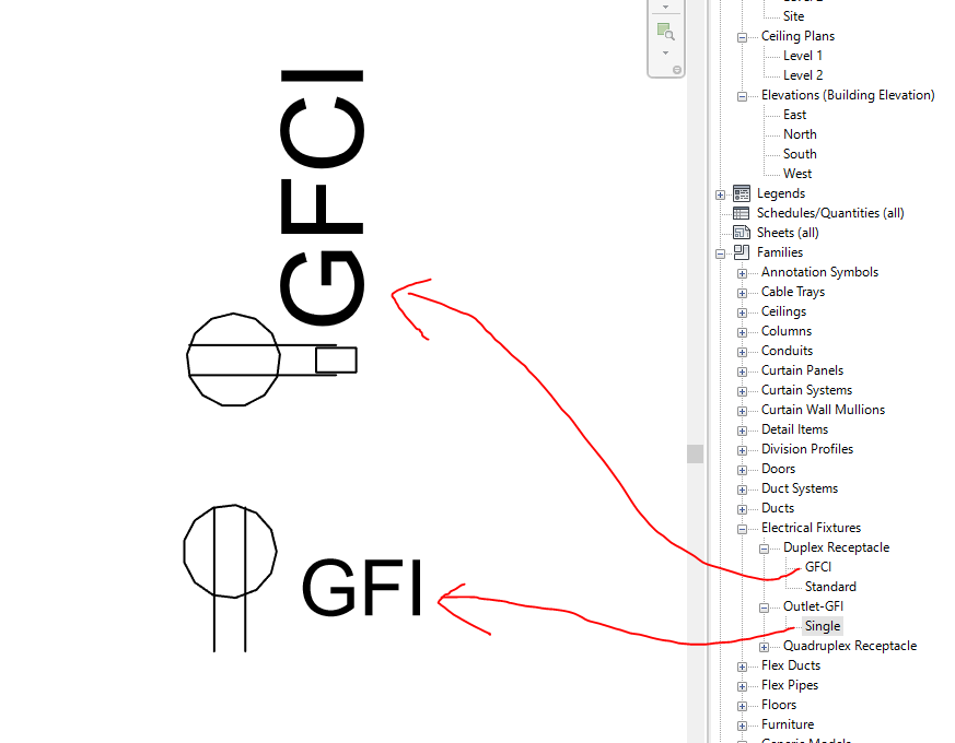 architectural electrical outlet symbols