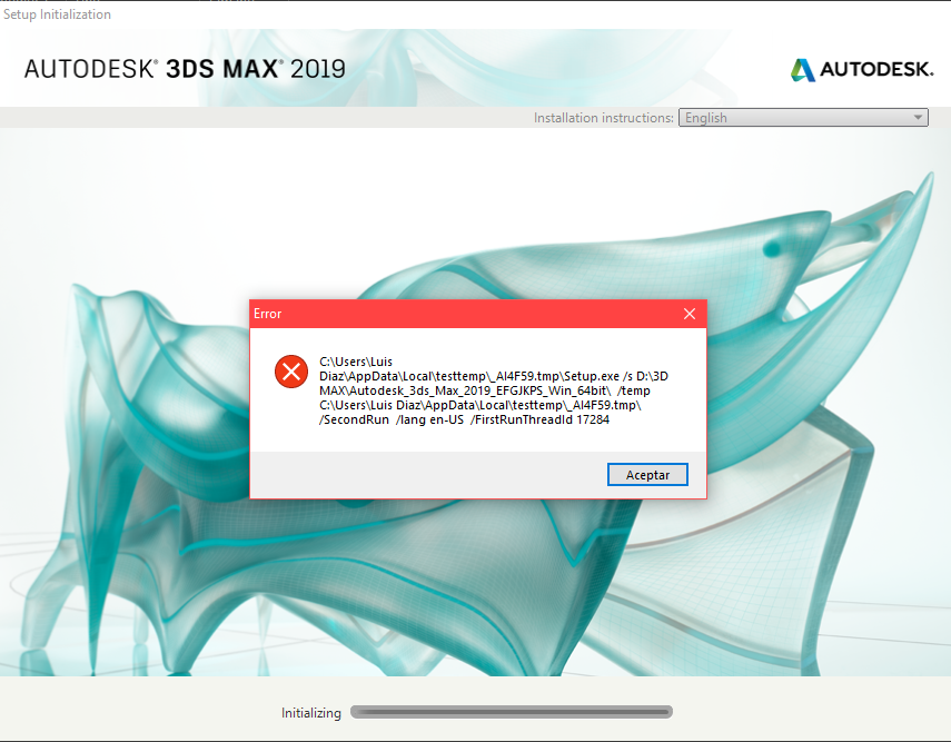 Error Instalación 3D Max - Autodesk Community - International Forums