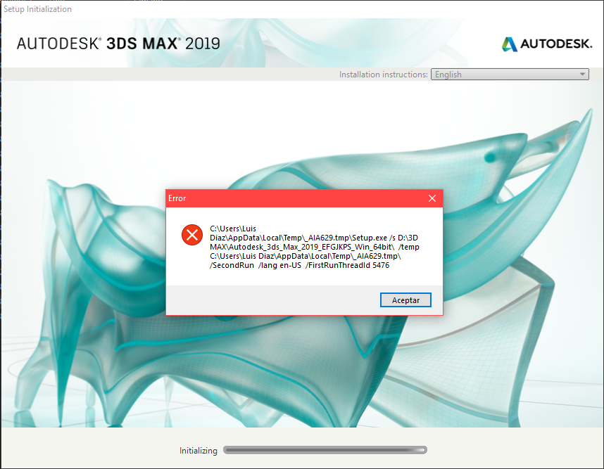 Error Instalación 3D Max - Autodesk Community - International Forums