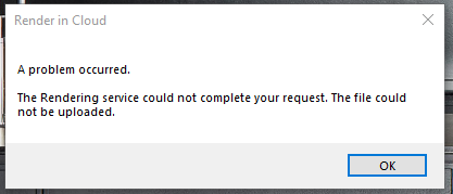 Revit Rendering A problem occurred. The Rendering service could not ...