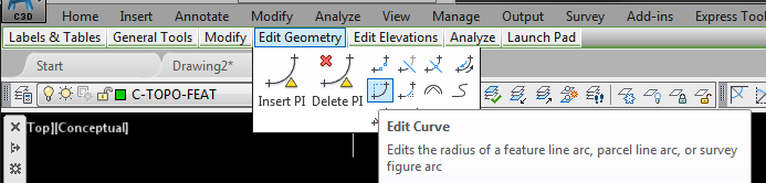 how to convert curve to straight line in feature line editing ...