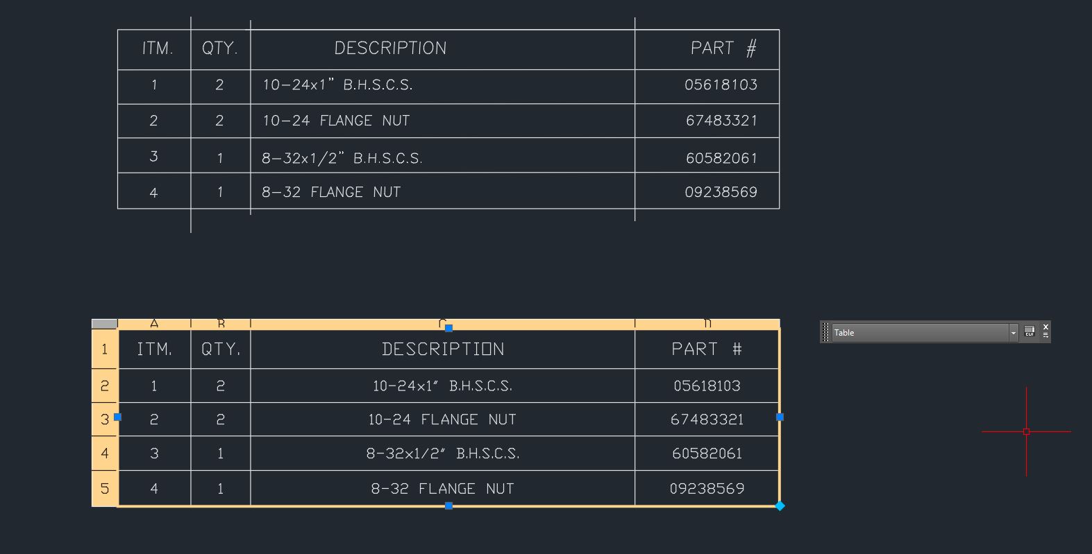 Solved: Make AutoCAD table from lines and text - Autodesk ...