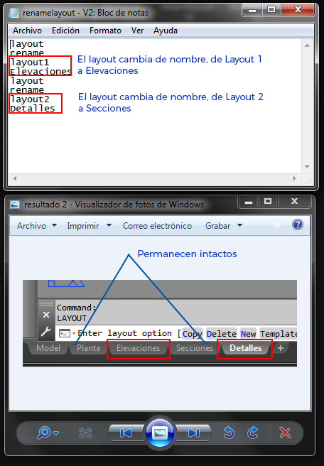 Script para renombrar layouts V2 + resultado