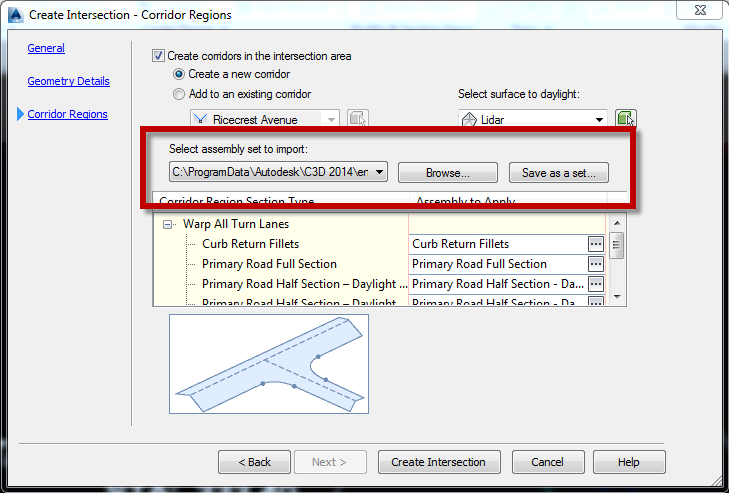 Solved: Re-use a intersection wizard ? - Autodesk Community