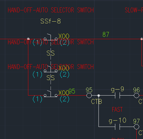 selector switch symbol autocad