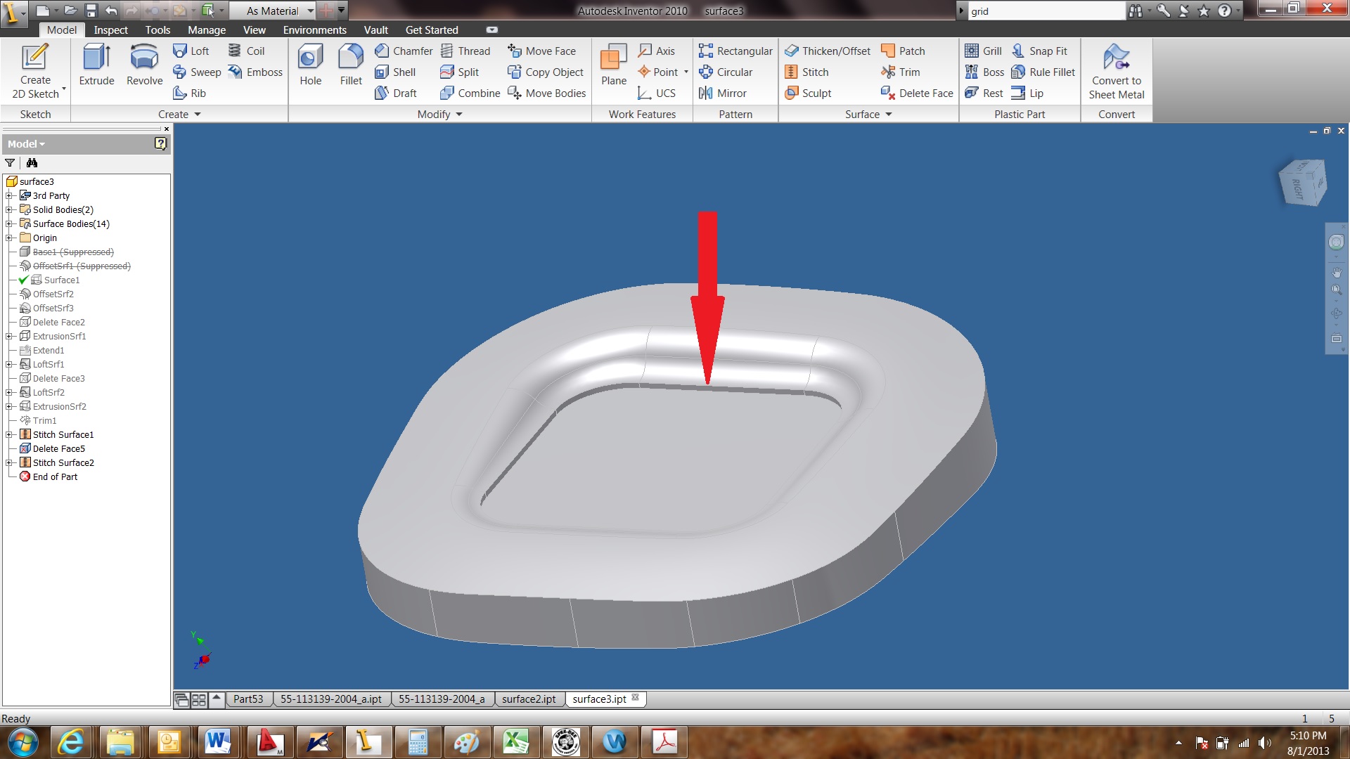 Solved: trouble lofting a surface - Autodesk Community
