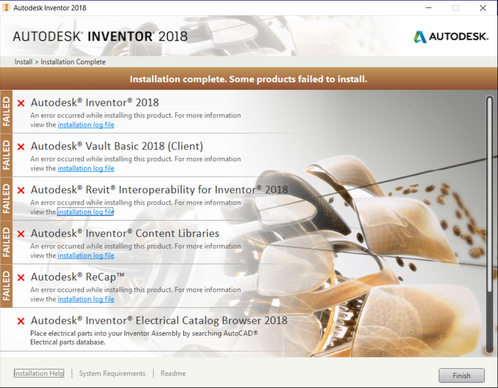 Autodesk inventor ошибка 1603