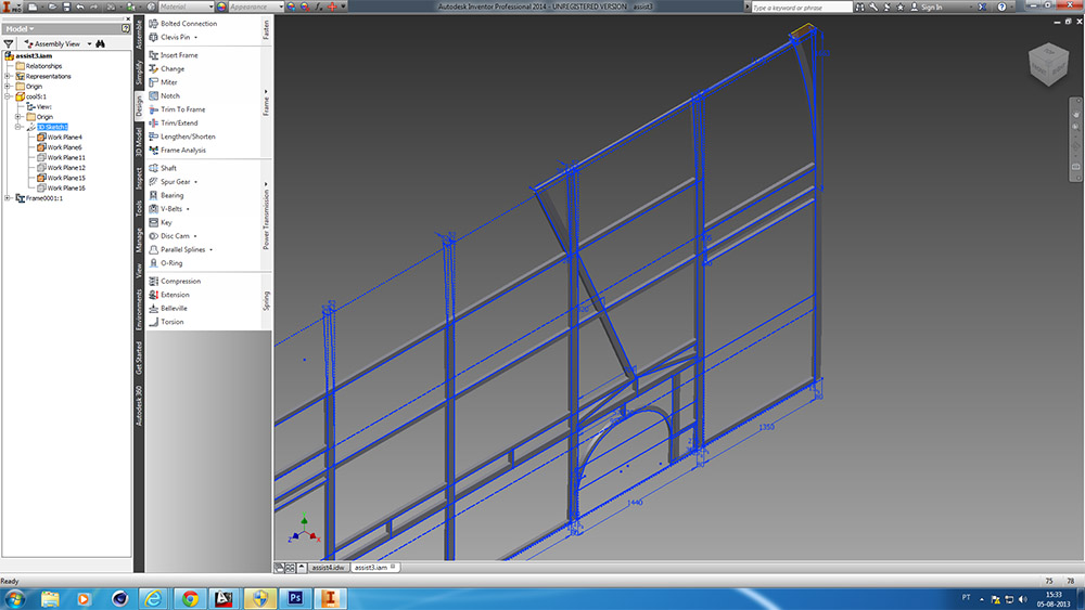 problems with 45º in start and end of frame - Autodesk Community