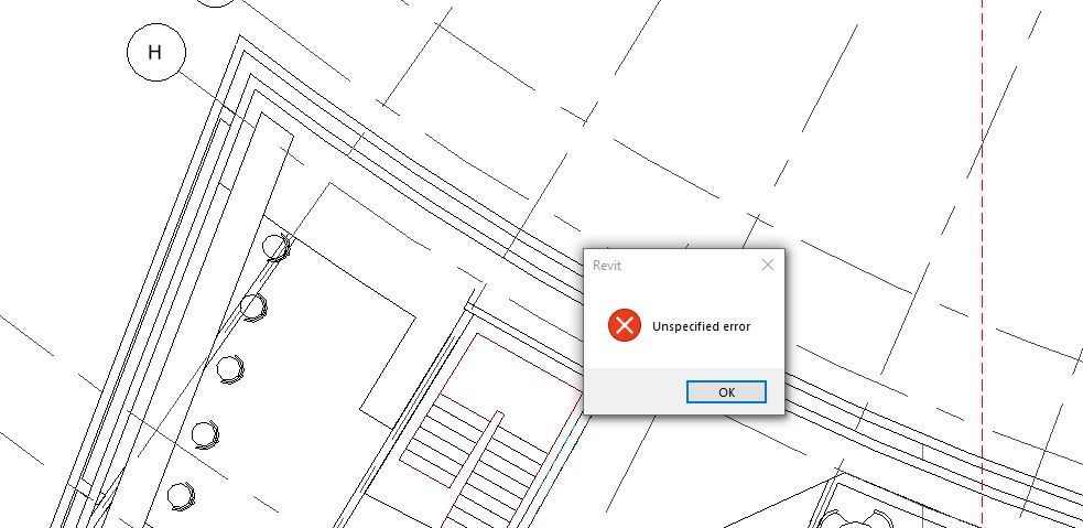 Unspecified error