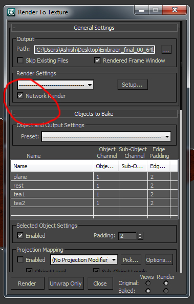 Texture baking on network - Autodesk Community - 3ds Max