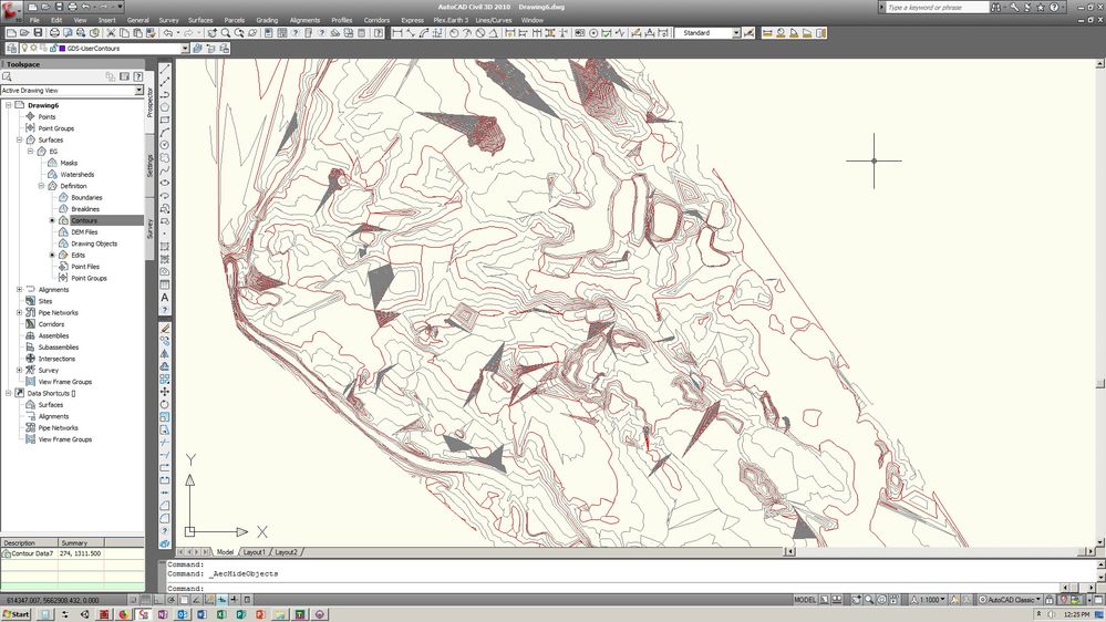 Autodesk Civil 3D Help, About Minimizing Flat Areas in a Surface