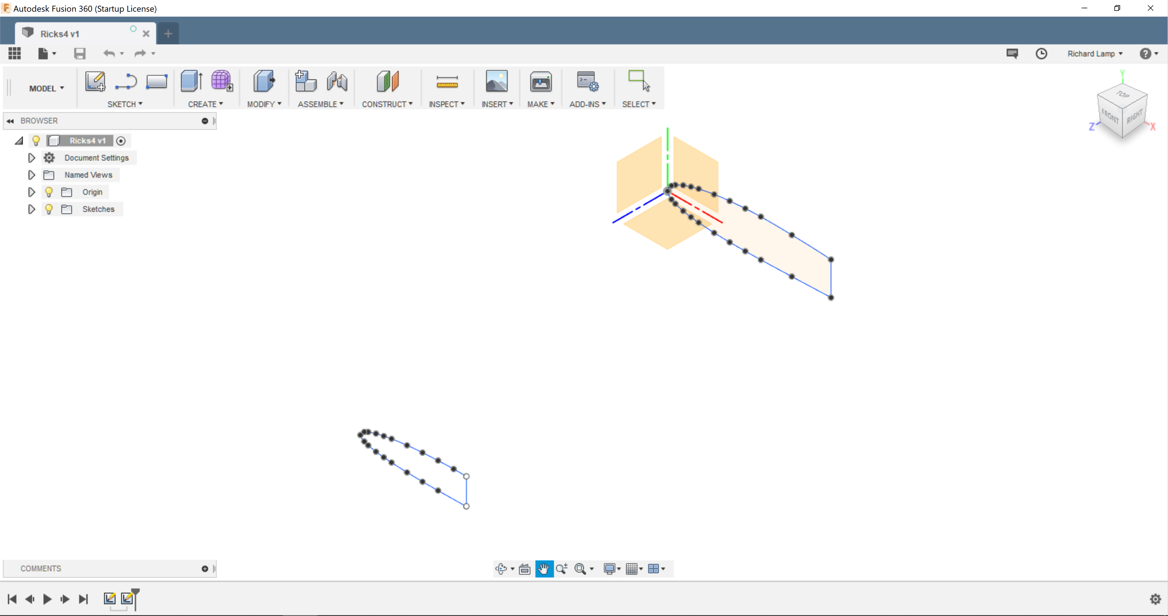 Solved: Connect two sketches via a body? - Autodesk Community