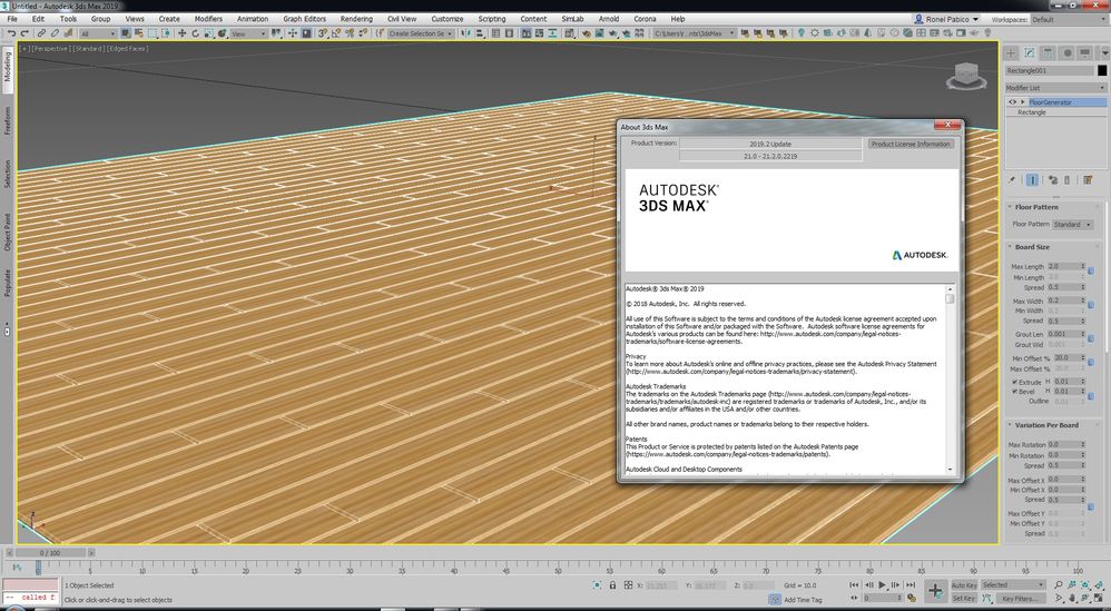 Floorgenerator and 2019.2 issues - Autodesk Community - 3ds Max