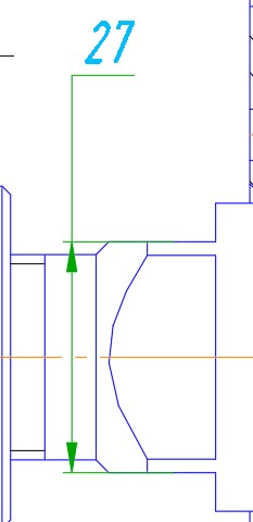 Размер на полке в autocad