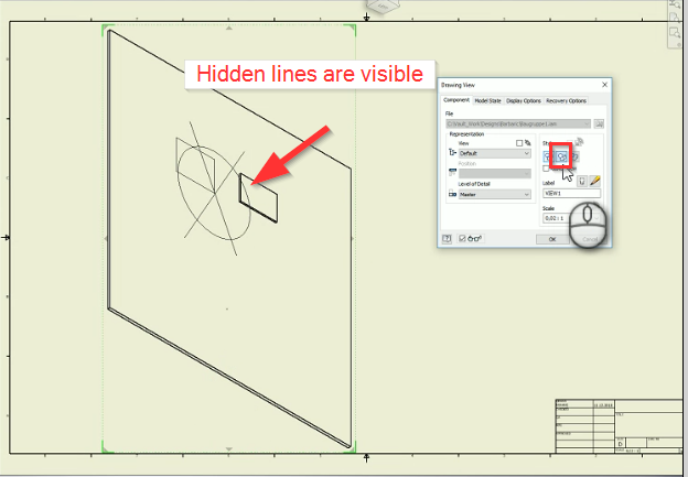 Hidden lines should be calculated after getting Model Sketches ...