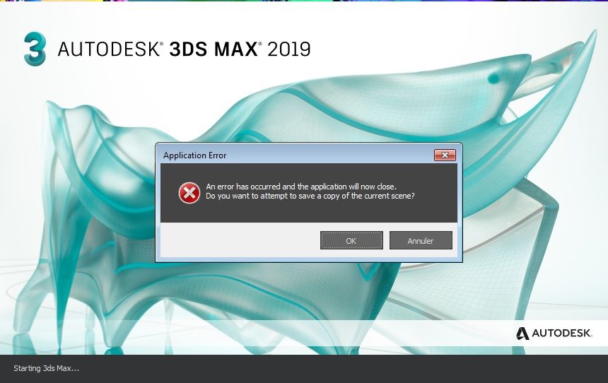 Solved: After the update 2019.3 3ds max gives an error - Autodesk Community  - 3ds Max