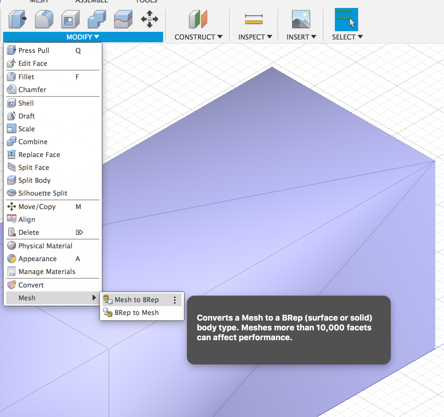 Solved: Mesh to Brep Missing - Autodesk Community - Fusion 360