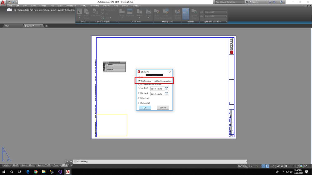 Stamping in autocad