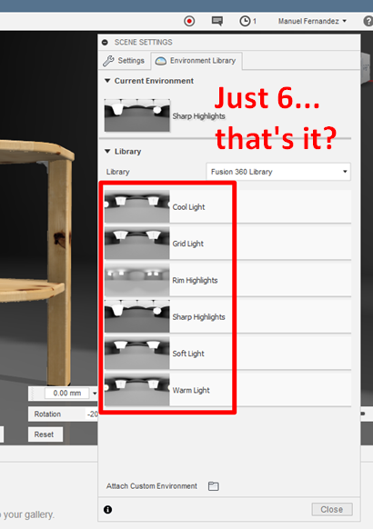 Solved: Render environment library: environments gone? - Autodesk Community  - Fusion 360