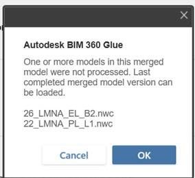 The merged models can no longer be viewed