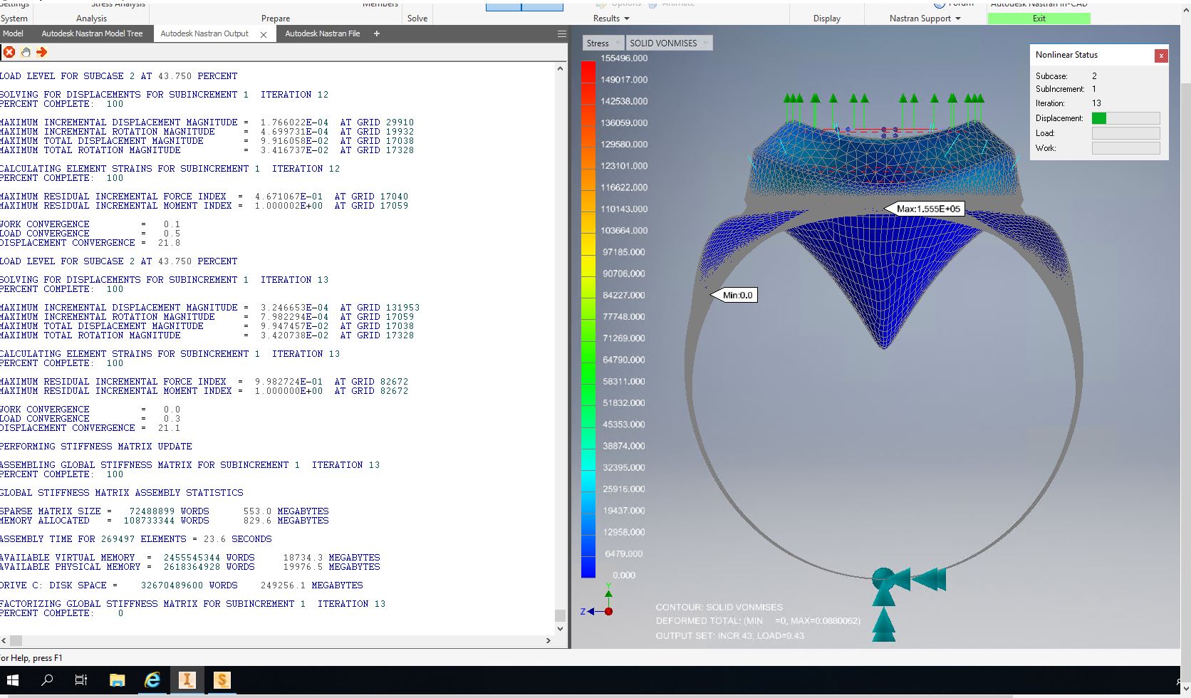Solved: Nonlinear Static analysis failed 10 times - Autodesk Community
