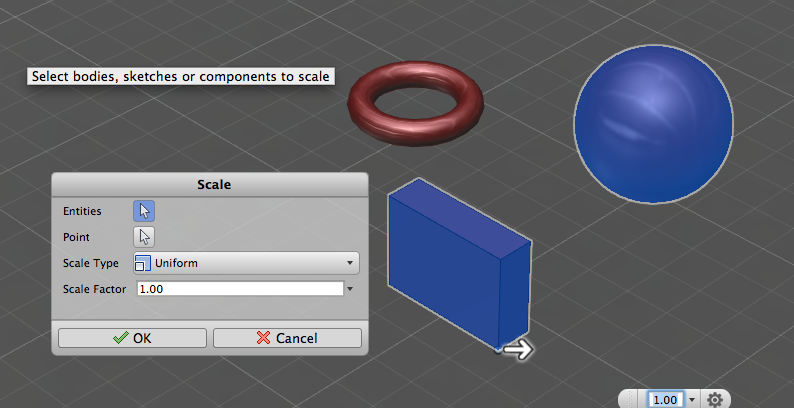 Solved: Scaling problem of a Sphere or a Torus in Model Workspace ...