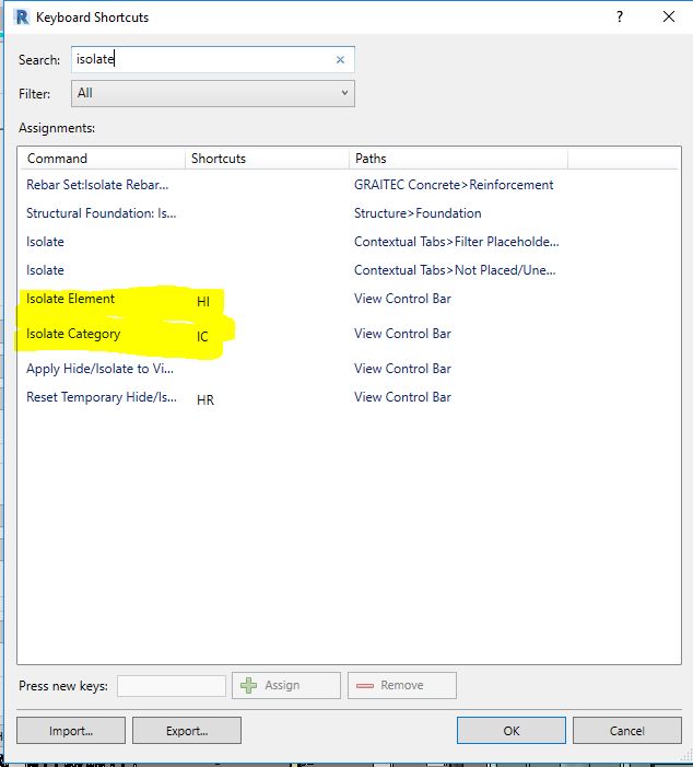 Solved: Keyboard shortcuts for ! temporary ! hide and isolate ...