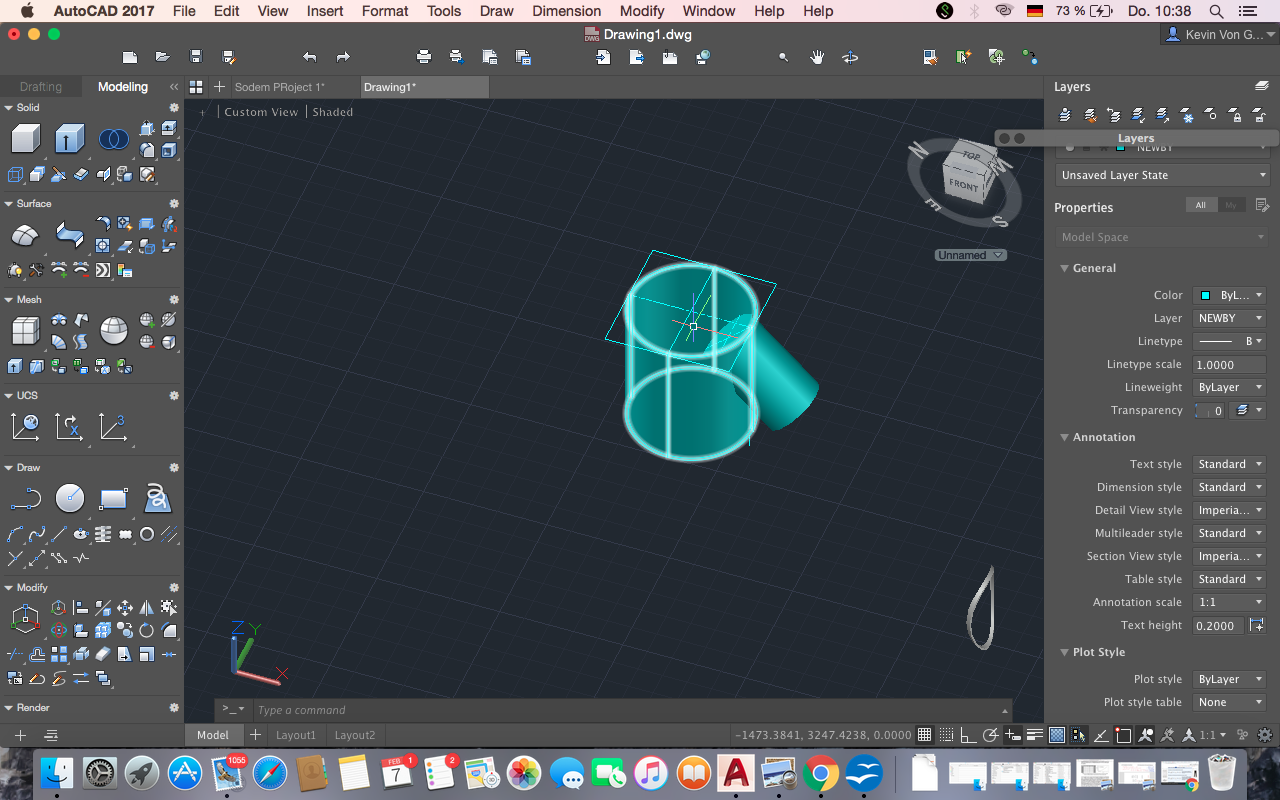 Gelöst: AutoCAD 2017- Ringe die schräg zueinander sind stutzen ...