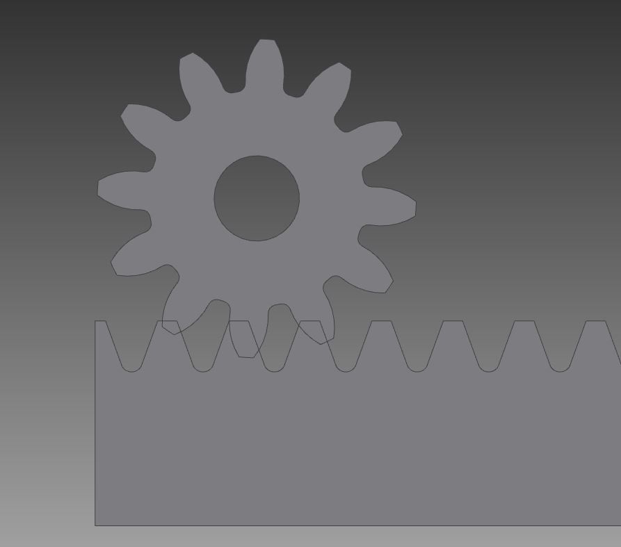 rack and pinion gear animation
