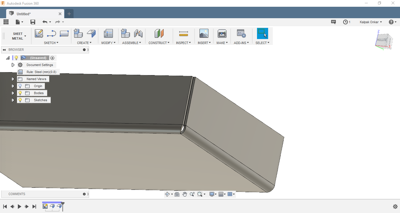 Solved Close Corner Sheet Metal Autodesk Community Fusion 360