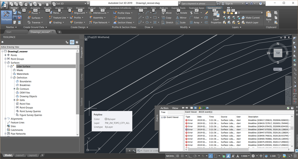 Autodesk Civil 3D Help, About Using Contour Data in Surfaces