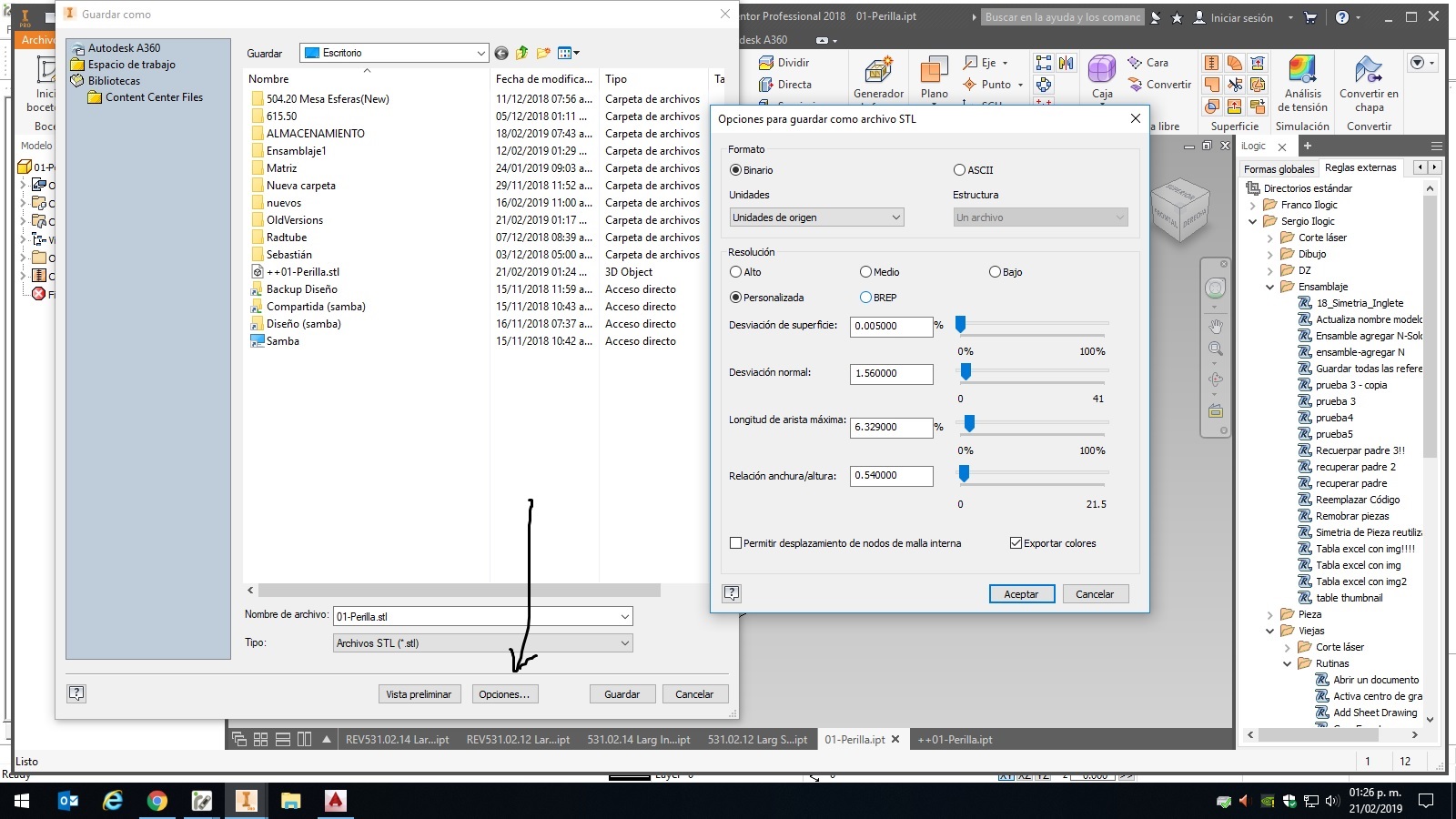 Solved: Problems exporting ipt to stl, 