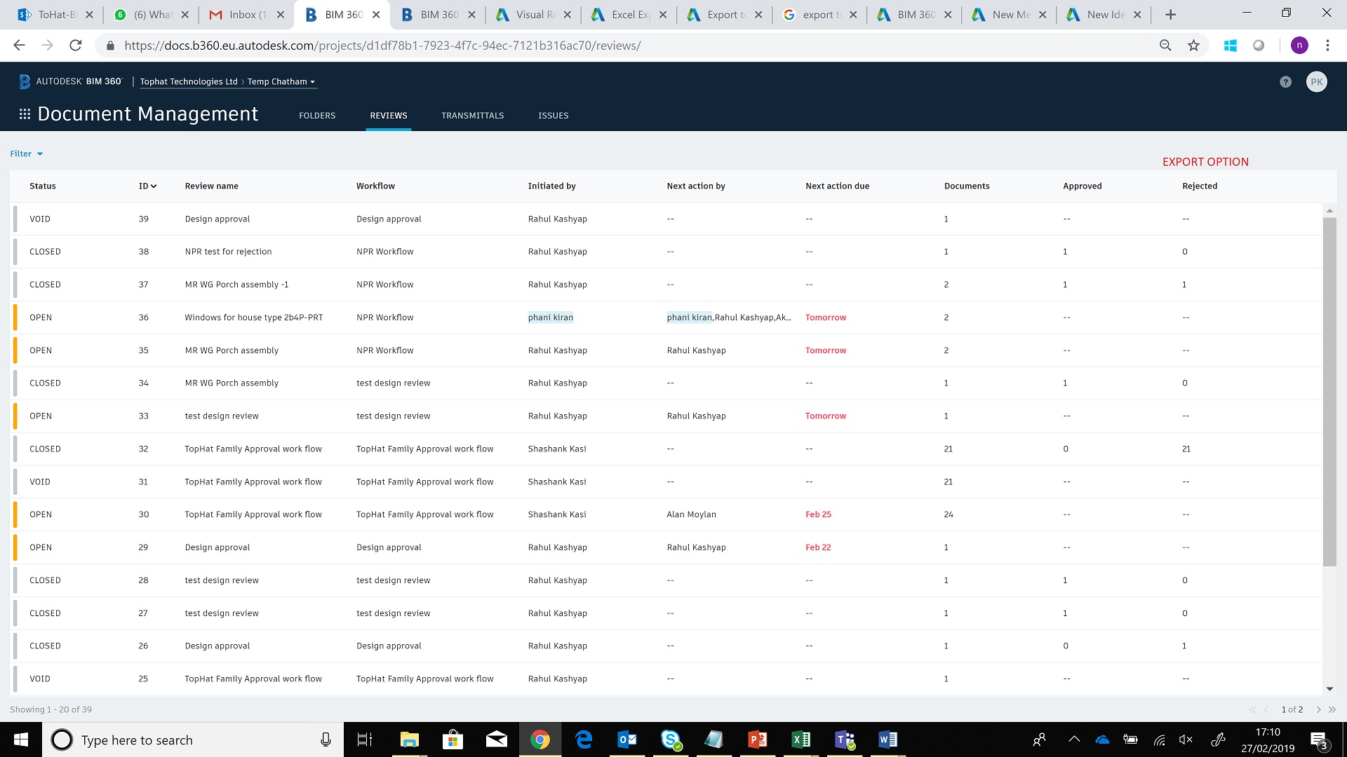 BIM360 - Export of Review table in .csv - Autodesk Community