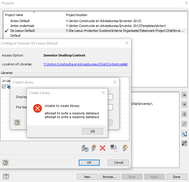 Unable to create new content center library on server - Autodesk Community