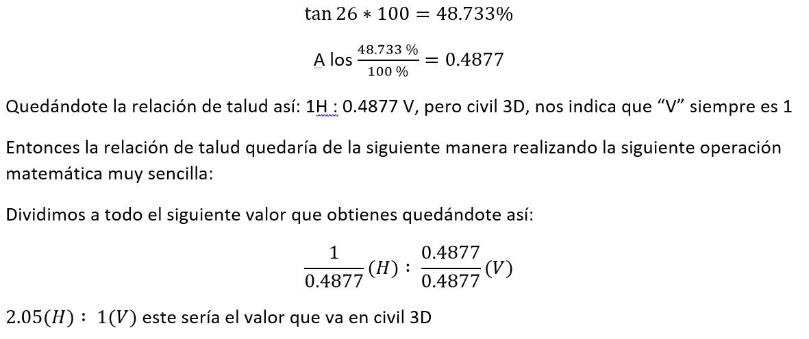 Solucionado: LECTURA DE RELACION DE TALUDES - Autodesk Community -  International Forums