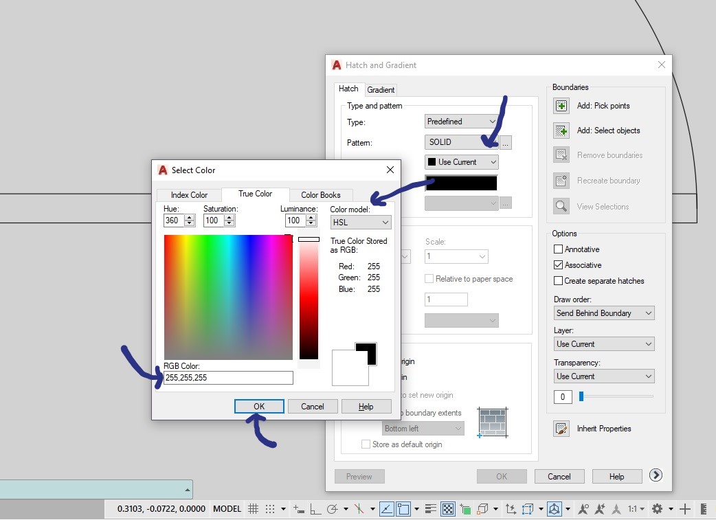 Autocad Wipeout Settings