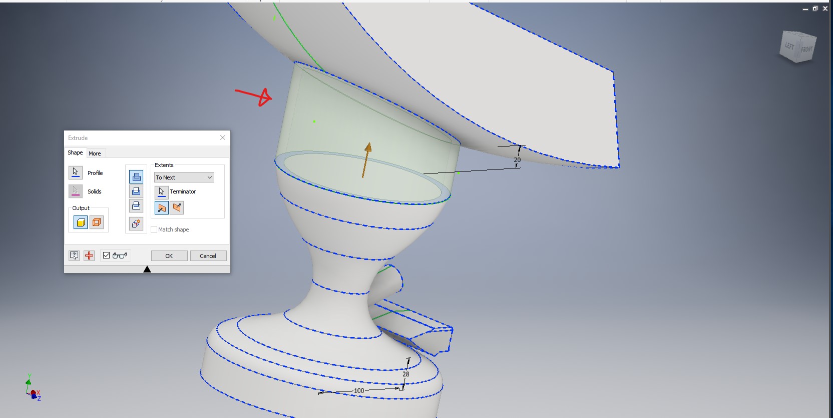 Solved: Help with Extrusion Up To a Surface (Inventor 2019) - Autodesk ...
