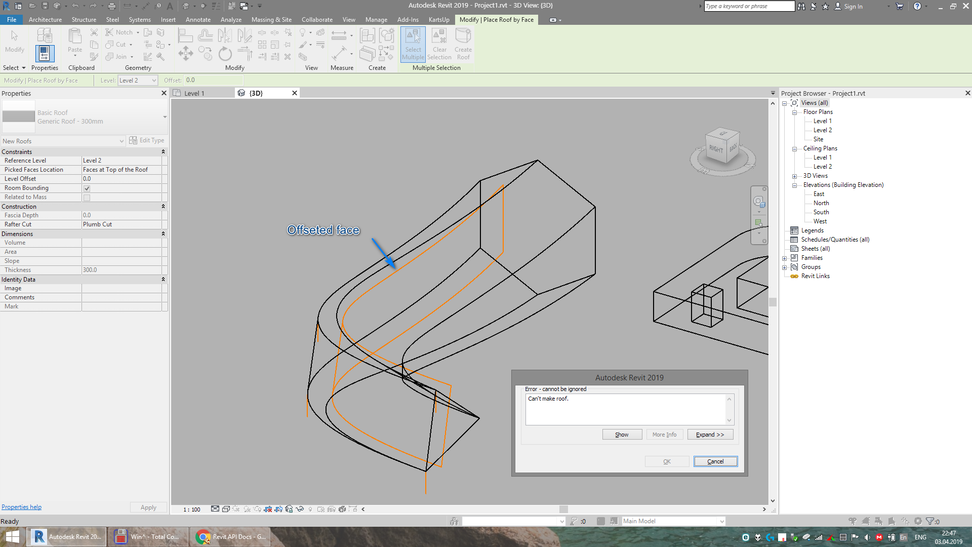 Solved: Crete a face as offset of another one using revit API ...