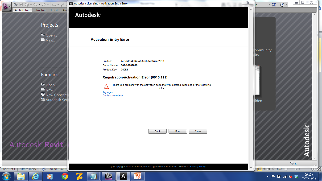 can't activation revit architecture 2013 - Autodesk Community -  Subscription, Installation and Licensing