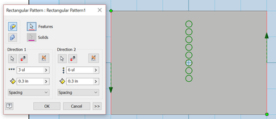 Note that I pick "y-axis" for both directions and do 3 on one side, 6 on the other